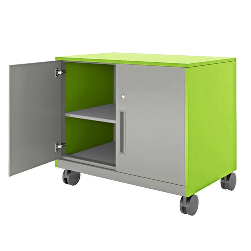 Allied USA Mobile Metal Storage with Shelves and Doors Allied USA Mobile Metal Storage with Shelves and Doors