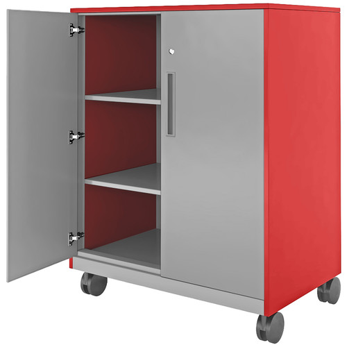 Allied USA Mobile Metal Storage with Shelves and Doors Allied USA Mobile Metal Storage with Shelves and Doors