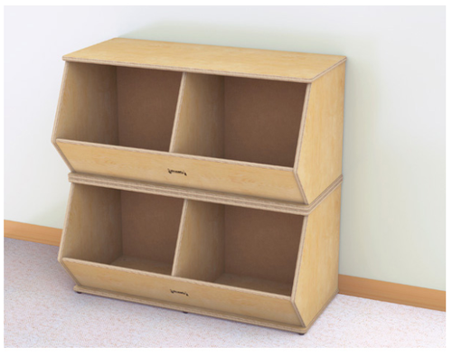 Stacking Beveled Crate – Duplex - Jonti-Craft 3957JC **Each Unit Sold Separately**