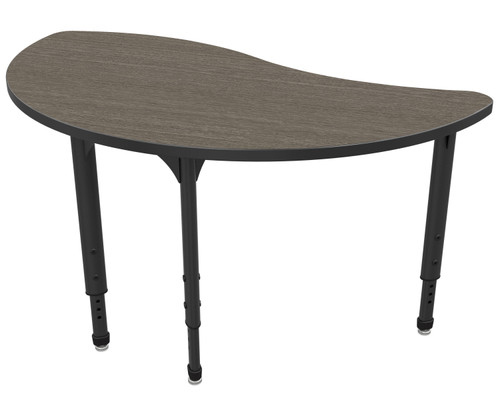 Apex Wave Half Round Adjustable Height Student Table with Light Duty Melamine Top - Marco 38-2252 Apex Wave Half Round Adjustable Height Student Table with Light Duty Melamine Top - Marco 38-2252