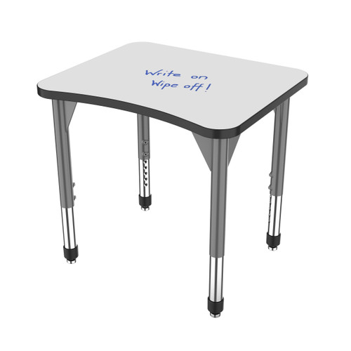 Premier Curve Adjustable Height Student Desk with Dry Erase Melamine Top - Marco 43-2291-B