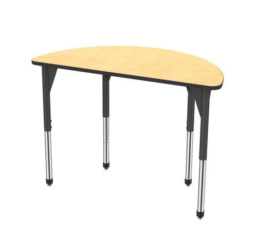 Premier Half Round Adjustable Height Table with Light Duty Melamine Top - Marco 43-2278 Premier Half Round Adjustable Height Table with Light Duty Melamine Top - Marco 43-2278