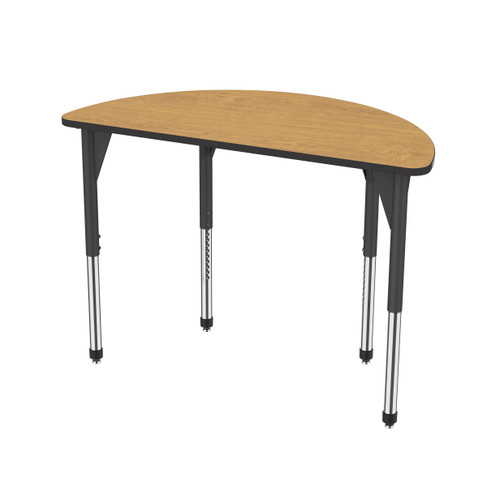 Premier Half Round Adjustable Height Table with Light Duty Melamine Top - Marco 43-2278 Premier Half Round Adjustable Height Table with Light Duty Melamine Top - Marco 43-2278