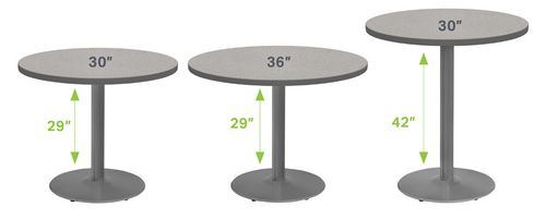 Marco Round Cafe Table Size Options Marco Round Cafe Table Size Options