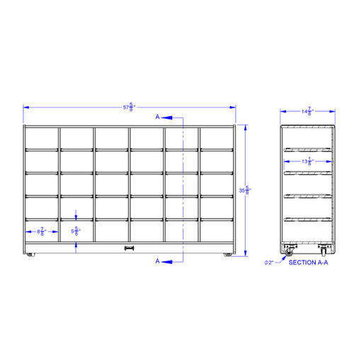 30 Cubbie-Tray Mobile Storage - Jonti-Craft 30 Cubbie-Tray Mobile Storage - Jonti-Craft