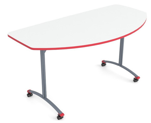 Paragon CFNFF306030D A&D Crossfit D Shape Student Desk Fixed Height 60 W x 30 D x 30 H