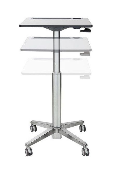 A&D Crossfit Motion Sit-to-Stand Rectangle Adjustable Height Desk with Cup Holder - Paragon CFMOTION2224R-CUP-3660