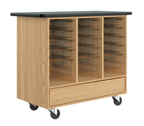 Access Euro Tote Cabinet with Drawer, Oak - Diversified 4801K Access Euro Tote Cabinet with Drawer, Oak - Diversified 4801K