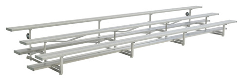 NRS Bleachers TR-0321STD Tip N Roll Aluminum 3 Row x 21ft Bleacher