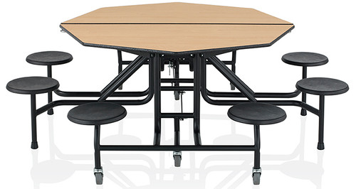 KI ECTOC290508PY CafeWay Octagonal Cafeteria Table with 8 Stools KI ECTOC290508PY CafeWay Octagonal Cafeteria Table with 8 Stools