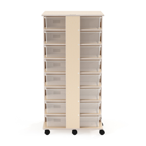 Jonti-Craft 32 Tub Tower - White / Clear Bins