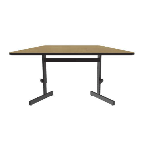 Trapezoid Adjustable Height High Pressure Laminate Workstation and Student Desk - Correll CSA3060TR Trapezoid Adjustable Height High Pressure Laminate Workstation and Student Desk - Correll CSA3060TR