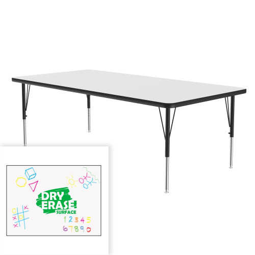 Dry Erase Rectangle Adjustable Activity Table - Correll Dry Erase Rectangle Adjustable Activity Table - Correll