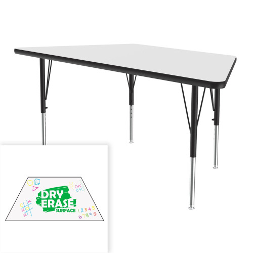 Dry Erase Trapezoid Adjustable Activity Table - Correll Dry Erase Trapezoid Adjustable Activity Table - Correll