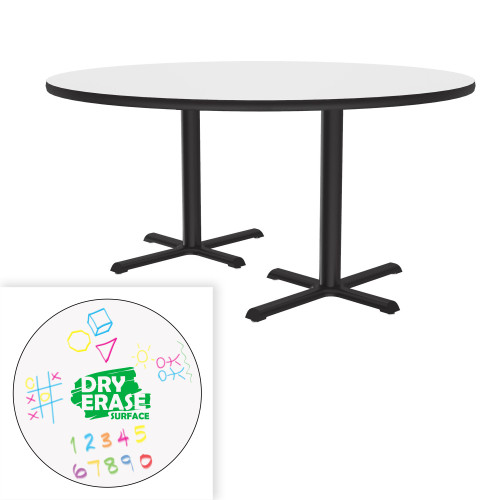 Dry Erase Marker Board Round Cafe and Breakroom Table - Correll