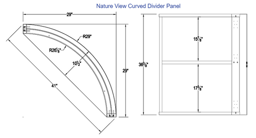 Nature View Curved Divider Panel - Whitney Brothers WB0609