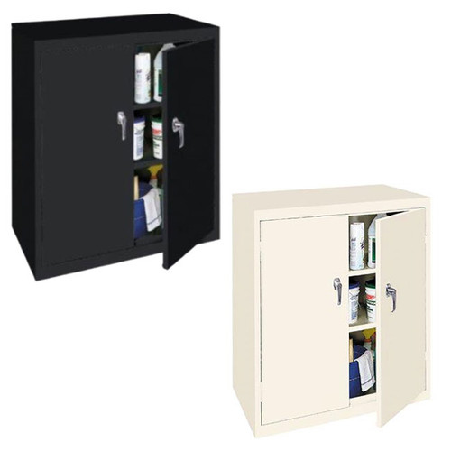 Locking Counter Height Storage Cabinet