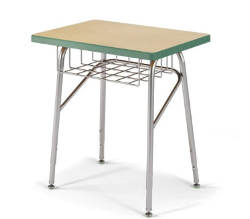 Aptitude Student Desk with Laminate Top and Spray Edge with Book Basket - USACapitol Aptitude Student Desk with Laminate Top and Spray Edge with Book Basket - USACapitol