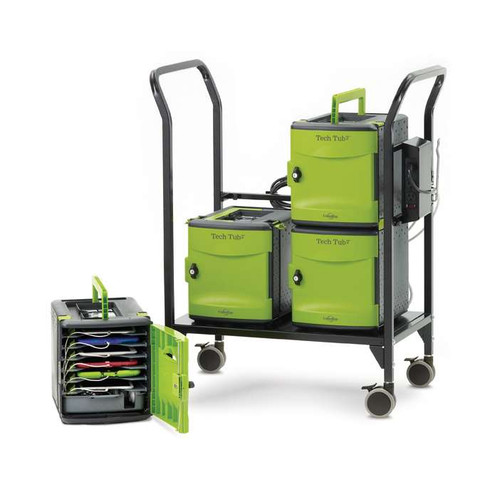 Tech Tub2 Modular Cart with USB Holds 24 Devices - Copernicus FTT724-USB Tech Tub2 Modular Cart with USB Holds 24 Devices - Copernicus FTT724-USB