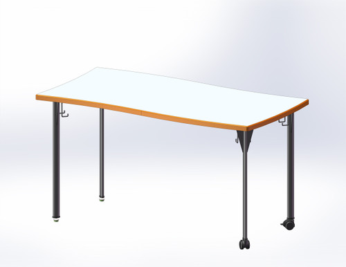 Interlox RIPPLE Two Student Desk with Laminate Top and Spray Edge - USACapitol 0RIPPLESE