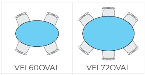 Velocity Oval Shaped Activity Table with Adjustable Height - Allied USA
Showing Chair Placement