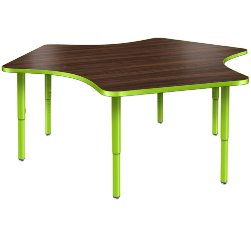 Velocity Team Shaped Activity Table with Adjustable Height - Allied USA VEL6072TM