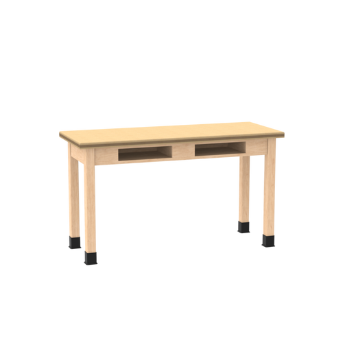 Maple / Glides 
Diversified
PerpetuLab Wooden Leg Table with Compartments – ShopTop