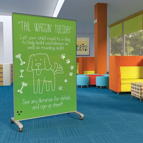 Hierarchy Grow and Roll Mobile Magnetic Glass Board - MooreCo 8442 Hierarchy Grow and Roll Mobile Magnetic Glass Board - MooreCo 8442
