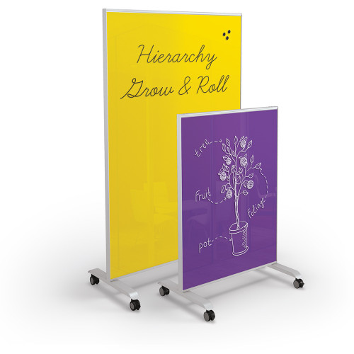 Hierarchy Grow and Roll Mobile Magnetic Glass Board - MooreCo 8442 Hierarchy Grow and Roll Mobile Magnetic Glass Board - MooreCo 8442