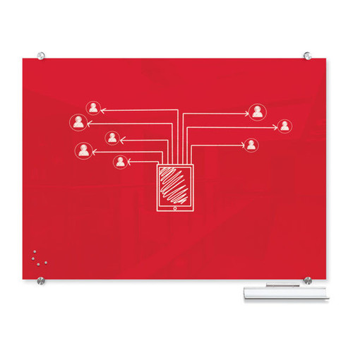 Visionary Hierarchy Magnetic Glass Dry Erase Markerboard - MooreCo 8384 Visionary Hierarchy Magnetic Glass Dry Erase Markerboard - MooreCo 8384