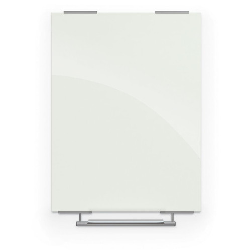 Gloss White Visionary Magnetic Glass Markerboard and Exo Tray System - MooreCo 8384 Gloss White Visionary Magnetic Glass Markerboard and Exo Tray System - MooreCo 8384