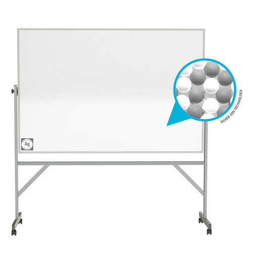 Ghent Reversible Aluminum Frame Hygienic Porcelain Whiteboard