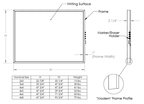 Ghent Impression Magnetic Porcelain Whiteboard