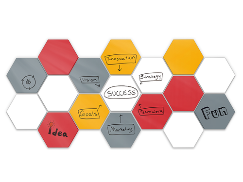 Ghent HEXS1821 LINK Hex Powder-Coated Steel Magnetic Whiteboard
**Sold Individually**