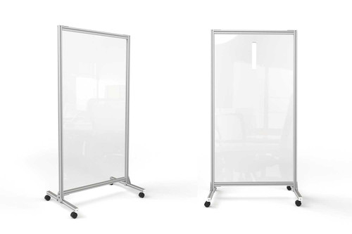 Clear Plastic Mobile Divider - Ghent CMD7438-X Clear Plastic Mobile Divider - Ghent CMD7438-X