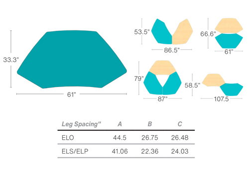 WB Manufacturing ELO Bridge Table