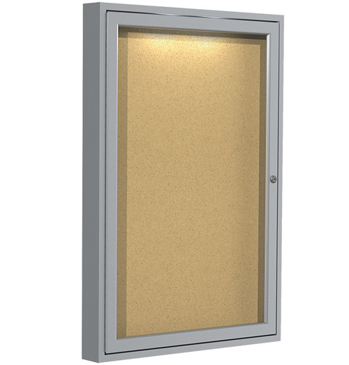 Concealed Lighting Enclosed Cork Bulletin Board - Ghent CPA_K