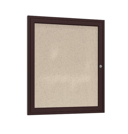 Bronze Aluminum Frame Enclosed Fabric Bulletin Board - Ghent PB_F