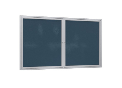 Indoor-Outdoor Enclosed Vinyl Bulletin Board with Satin Aluminum Frame - Ghent PA_VX