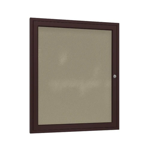 Ghent Indoor-Outdoor Enclosed Aluminum Frame Vinyl Bulletin Board