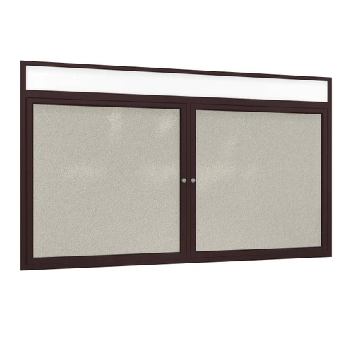 Indoor-Outdoor Enclosed Aluminum Headliner Frame Vinyl Bulletin Board
