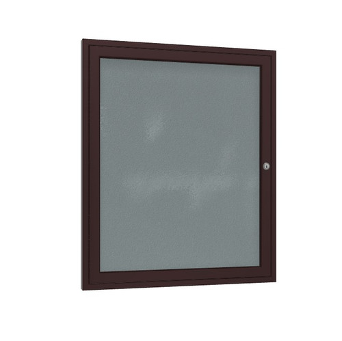 Indoor-Outdoor Enclosed Vinyl Bulletin Board with Bronze Frame - Ghent PB-VX