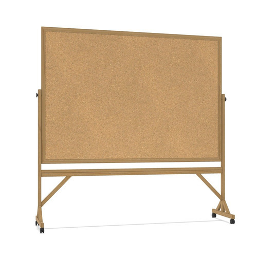 Ghent Reversible Wood Frame Cork Bulletin Board - RKK36
**Casters Sold Separately**