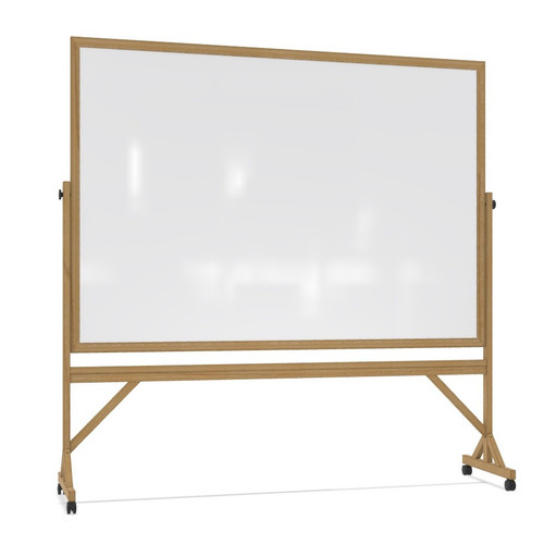 Ghent Reversible Wood Frame Cork Bulletin and Non-Magnetic Whiteboard - WRMK46