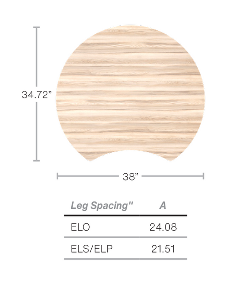 WB Manufacturing ELO Crescent Table