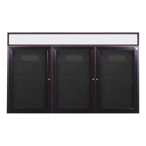 Ghent Enclosed Aluminum Illuminated Headliner Frame Flannel Letterboard