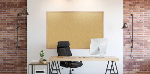 Ghent WK Series Wood Frame Traditional Cork Bulletin Board - Natural Cork
**Additional Furniture and Props Not Included**