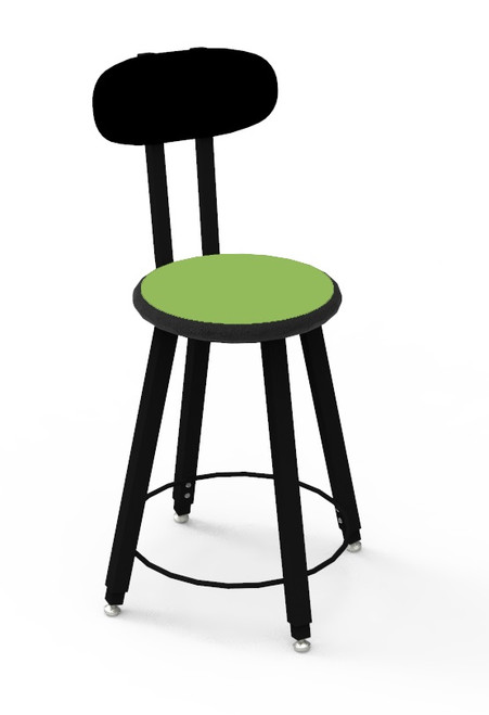 4 Legged Square Tube Stool High Pressure Laminate Seat and Bolt On Backrest - WB Manufacturing 4 Legged Square Tube Stool High Pressure Laminate Seat and Bolt On Backrest - WB Manufacturing