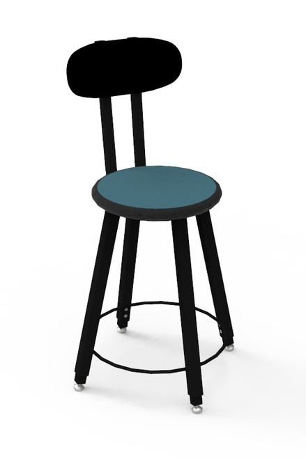 4 Legged Square Tube Stool High Pressure Laminate Seat and Bolt On Backrest - WB Manufacturing 4 Legged Square Tube Stool High Pressure Laminate Seat and Bolt On Backrest - WB Manufacturing