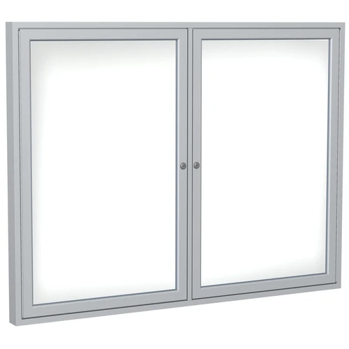 Ghent Enclosed Aluminum Frame Magnetic Porcelain Whiteboard